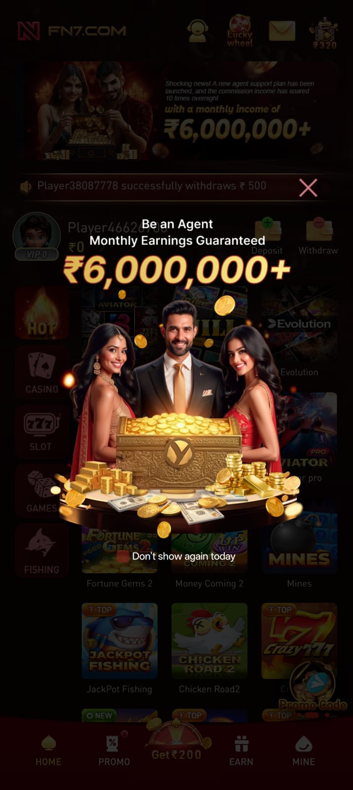 FN7 APK download, mobile play-to-earn game, spin and casino rewards